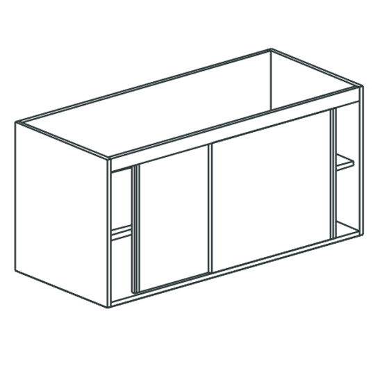 Arbeitsschrank, mit Schiebetüren, mit Zwischenboden, 2100x700 mm