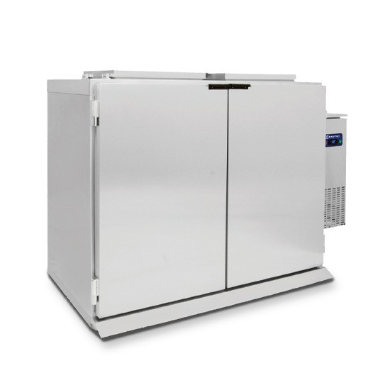 Nassmüllkühler, für 2 x 120/ 240 Liter Mülleimer, mit Aggregat rechts und Winterkit