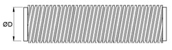 flexibles Aluminiumrohr, Ø 250 mm