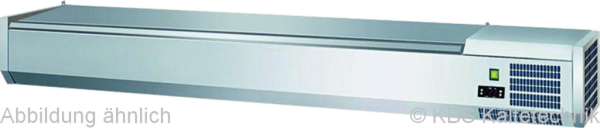 Kühlaufsatz KBS mit CNS Deckel, B= 1600 mm, für GN-Behälter 7 x 1/3