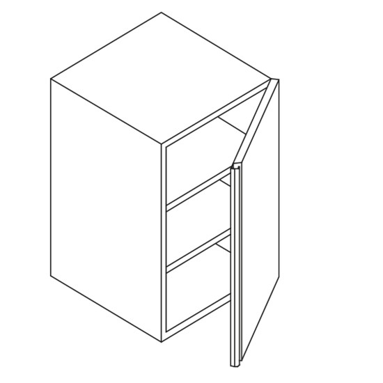 Wandhängeschrank, mit Flügeltür, mit 2 Zwischenborde, 800x400 mm