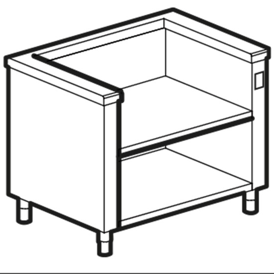 Unterbau-Element für Kochgeräte, mit Steckdose, B=800 mm