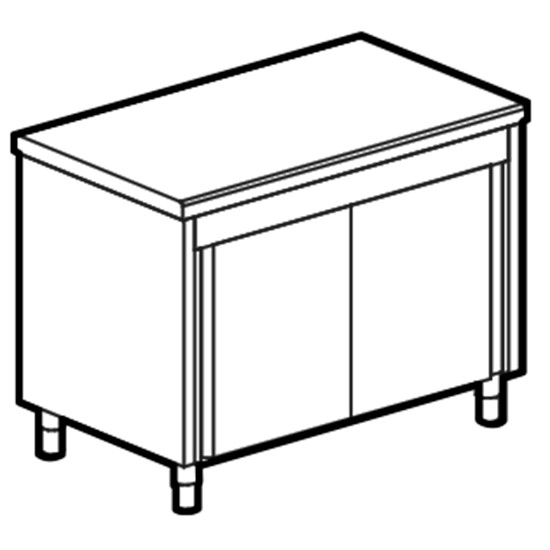 Neutralelement auf geschlossenem Schrank, B=2000 mm, 5x GN 1/1