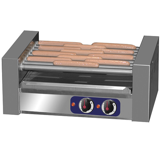 Hot Dog Rollengrill mit 7 beheizten Rollen