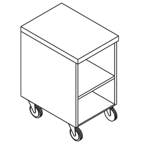 offener Schrank, auf Rädern, 600x600 mm