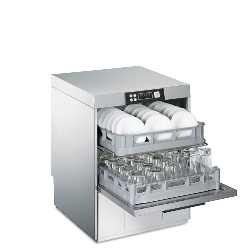 SMEG Untertisch-Doppelkorb-Geschirrspülmaschine, doppelwandiges Gehäuse,Korb 500x500 mm