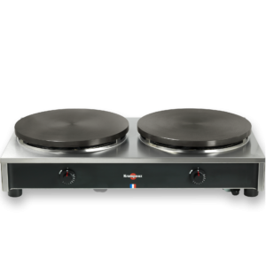 Krampouz Profi Doppel Gas-Crêpes-Gerät - Ø 350mm 8 Stern Brenner-Thermostat CTCH7
