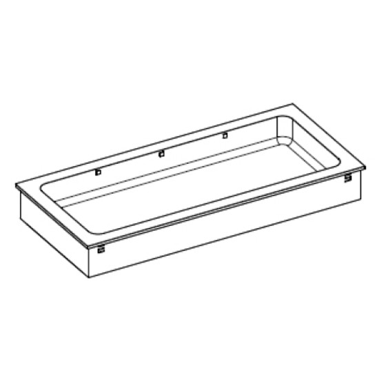 isolierte neutrale Einbau-Wanne, H=110 mm, 3x GN 1/1