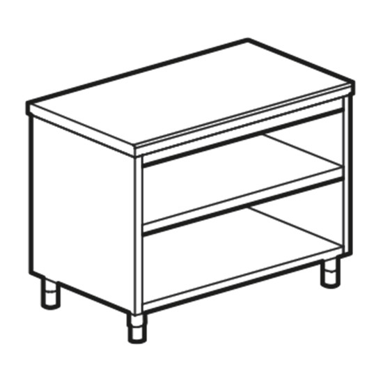 Neutralelement auf offenem Schrank, B=400 mm, 1x GN 1/1